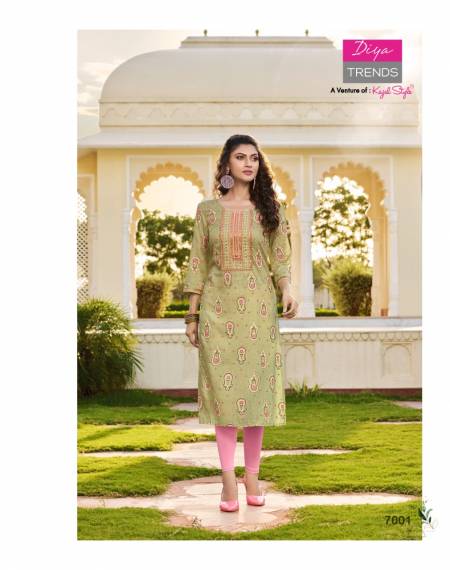 Victorias Vol 7 By Diya Trends Ethnic Wear Wholesale Embroidery Kurtis Catalog
